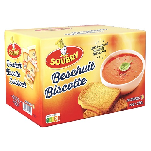 [PR/09662] Beschuiten Verpakt Soubry 208 x 2 st