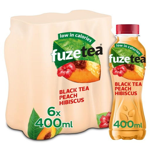 [710169] Fuze Tea Black Tea Peach Hibiscus Pet 24 x 40 cl