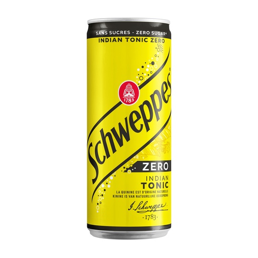 [97253] SCHWEPPES TONIC ZERO SLIM CAN 24X33CL