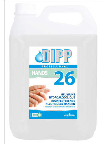 [909269] Gel Mains Hydro Alcoholique Dipp (16) 5 L