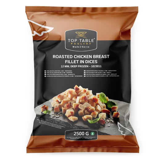 [11672] 1023011 Roasted Chicken Cubes 12mm Top Table 2,5 kg