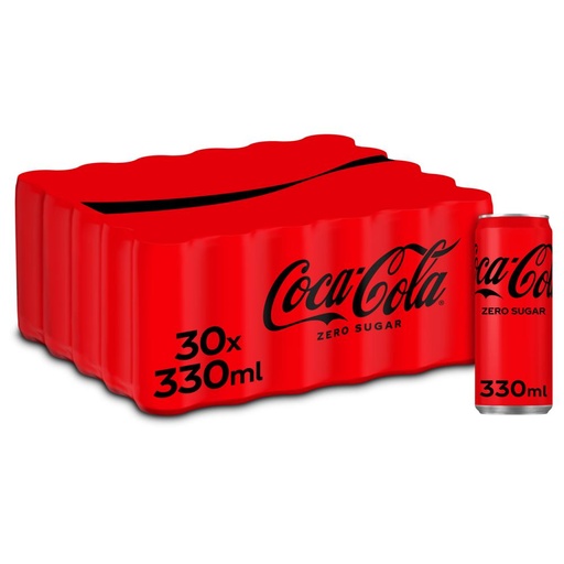 [71020] Coca Cola Zero Sleek Blik 30 x 33 cl