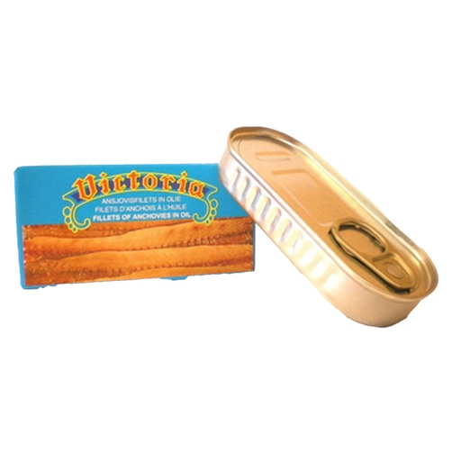 [53130] Ansjovis Filets Gestrekt Olie Victoria Blik 48 gr.