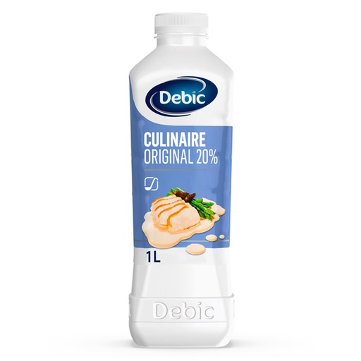 [20820] Crème Culinaire 20%  Debic Bouteille 1 L