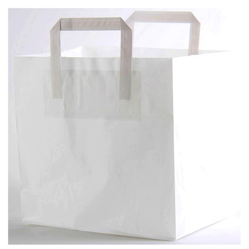 [86119] Papieren Draagtassen Wit (22Bx10Bodemx28H) 250 st