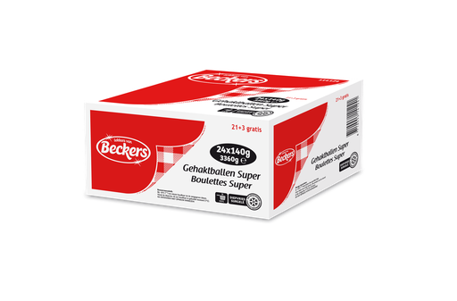 [112160] Gehaktbal Super Beckers 21 + 3 x 140 gr