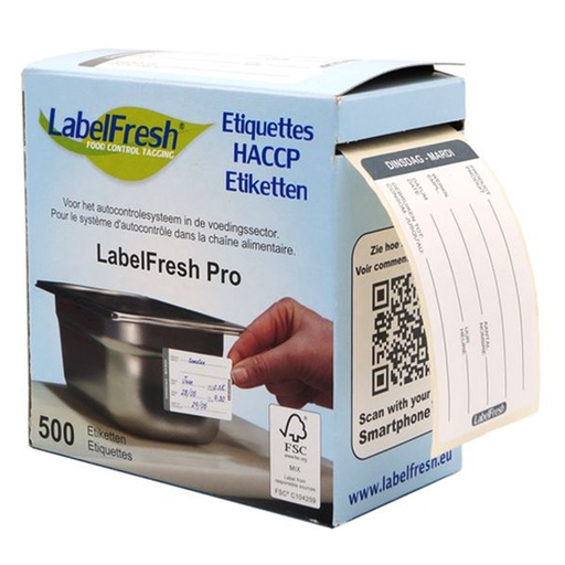[883681] Labelfresh Pro Etiquette Mardi 500 pcs