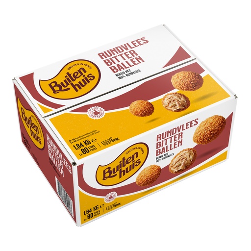 [13512] Bitterballen Classic Beef Buitenhuis 80 x 23 gr