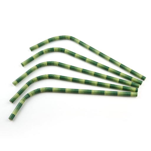 [88472] Buigrietje Papier Bamboe Look 7mm / 24 cm 100 st