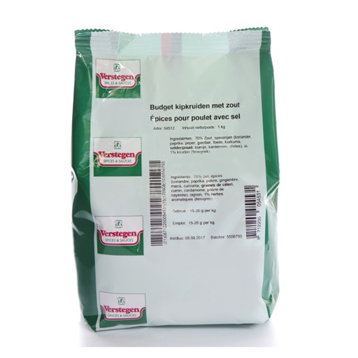 [390272] Budget Epices Poulet Avec Sel Verstegen 1 kg