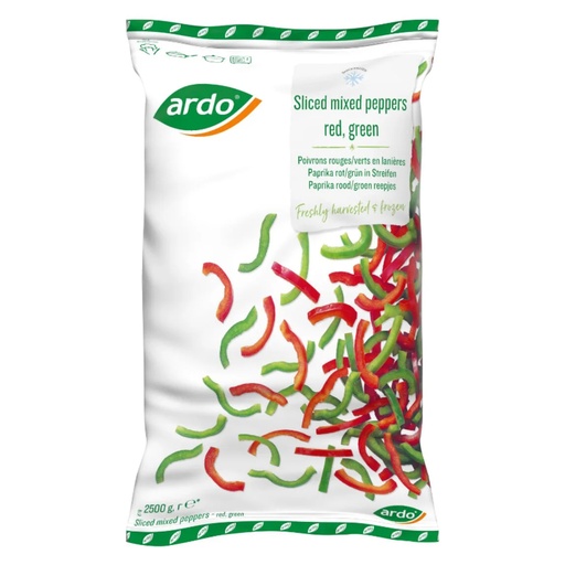 [16336] Paprika Reepjes Rood Groen Geel Ardo 2,5 kg