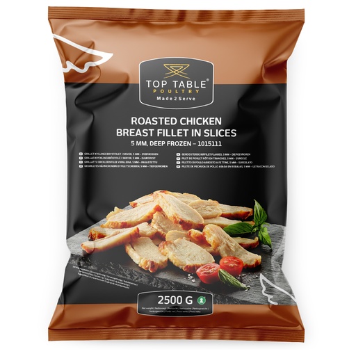 [116493] 1015111 Roasted Chicken Breast Slices 5 mm Top Table 2,5 kg