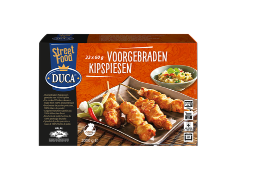 [116480] Kipspiezen voorgebakken Duca 33x60gr