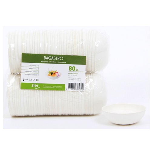 [89236] BAGASTRO COUPELLE RONDE 3CL ø60 H20MM 80PCS SIER