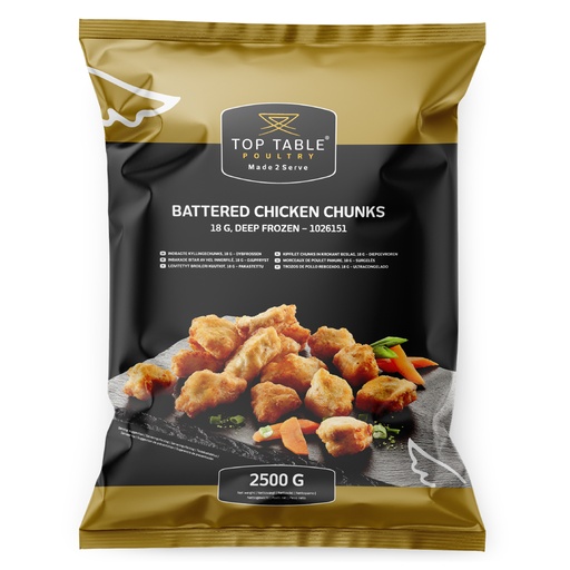 [11678] 1026171 Hot & Sour Gepaneerde Kipfilet Chunks Top Table 2,5 kg