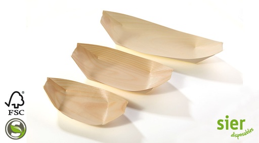 [89201] Bateau en bois  Sier 140 x 77 mm - 100 pcs