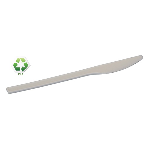 [8843612] White Knife Plastic PP Reflex White 50 pcs
