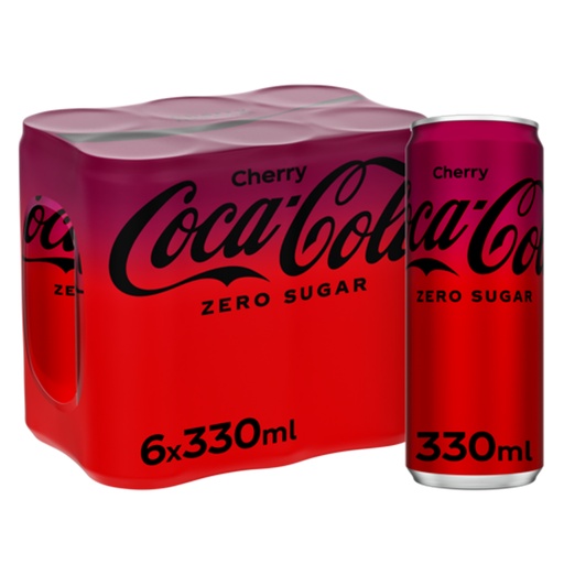 [710096] Coca Cola Zero Cherry Blik Sleek 24 x 33 cl