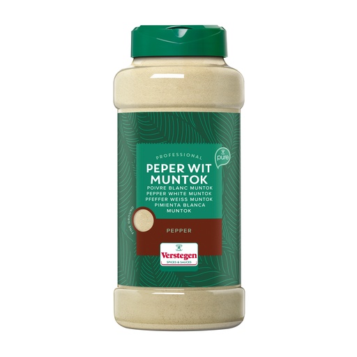 [39051] Peper Gemalen Wit Muntok Verstegen Pot 500 gr