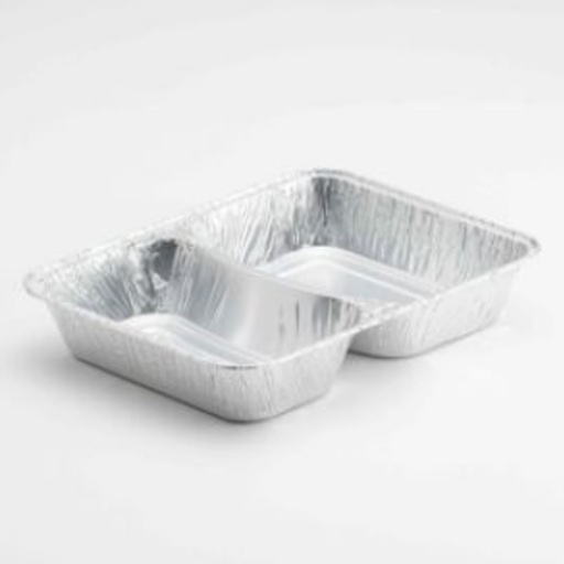 [85054] Alu Schaal 2- Vaks (05582) 227x176x30mm 100 st