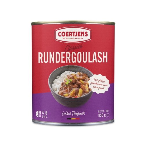 [22209] GOULASH DE BOEUF 850GR CONSERVE COERTJENS