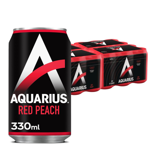 [710068] Aquarius Red Peach Blik 24 x 33 cl