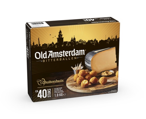[13525] Bitterbal Cheese Old Amsterdam Buitenhuis 40 x 25 gr
