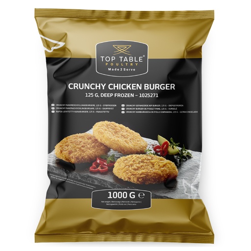 [11682] 1025271 Crunchy Gepaneerde Kip Burger Top Table 1 kg