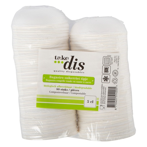 [89237] Bagastro Tipje Rond 7 cm 80 st (5 cl)