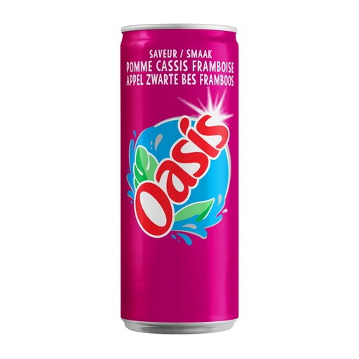 [710221] Oasis Appel Cassis Framboos Blik 24 x 33 cl