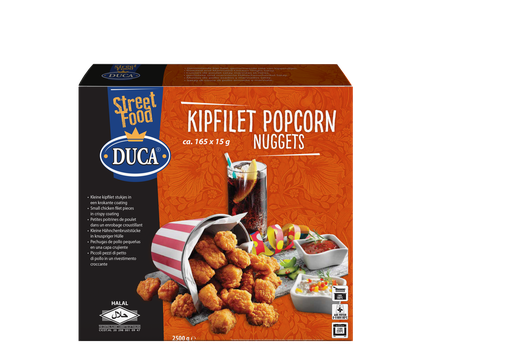 [118681] Popcorn Chicken Fillet Nuggets Duca 2,5 kg