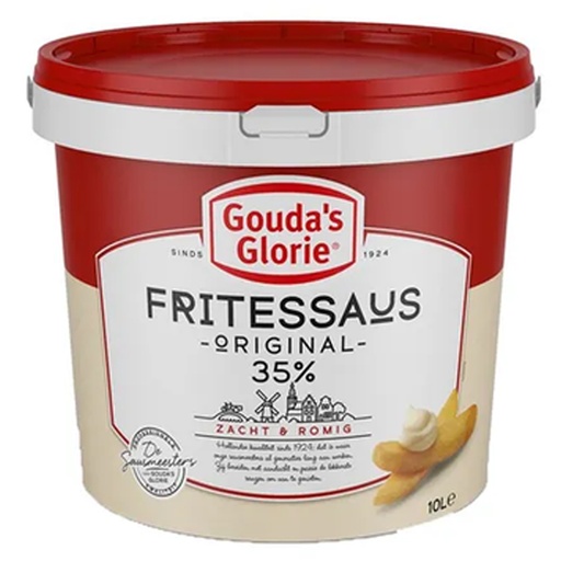 [25316] Frietsaus Zacht en Romig 35% Rood Gouda's Glorie Emmer 10 L