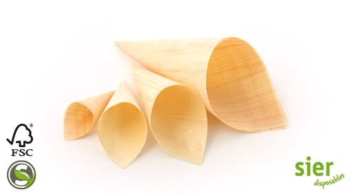 [89218] Cone En Bois 90/130mm Sier 100 pcs