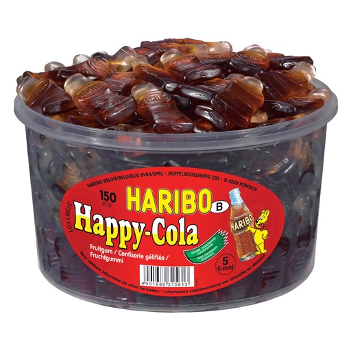 [317104] HARIBO HAPPY COLA TUBO 150PCS