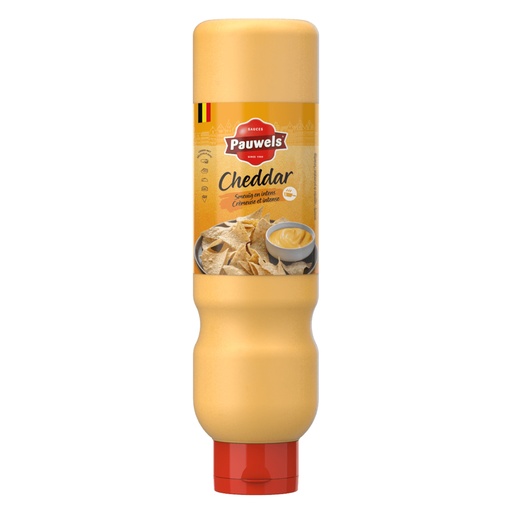 [260005] Cheddar Saus (warm/koud) Pauwels Tube 950 gr