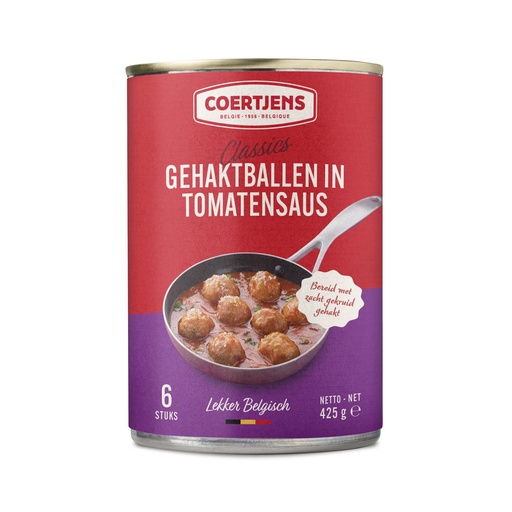 [222290] Gehaktballen in Tomatensaus Coertjens Blik 425 gr