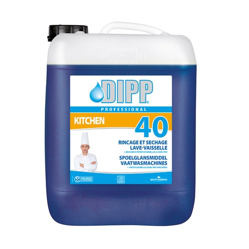 [909193] Liquide De Rincage Et Sechage Lave Vaiselle Dipp (40) 10 L