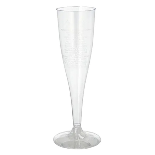 [89060] Plastiek Champagne Glas   Voet 150 cl. 10 st