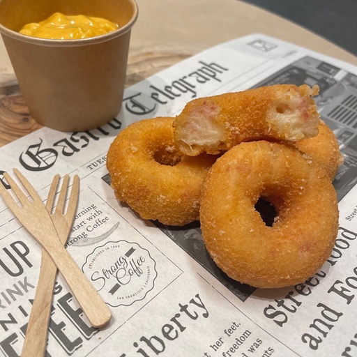 [135262] Mini Gouda Bacon Donuts Frit Is It 45 pcs